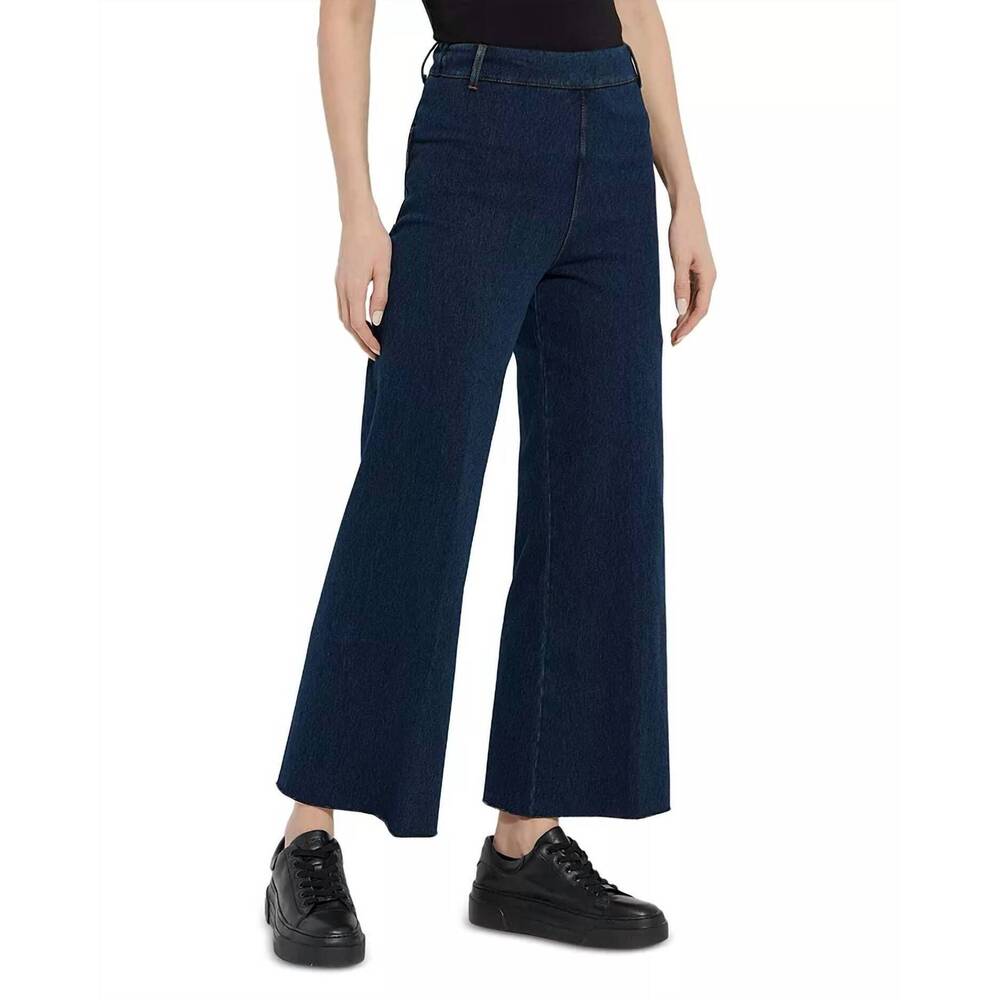 NEW LYSSE erin wide leg jeans in indigo